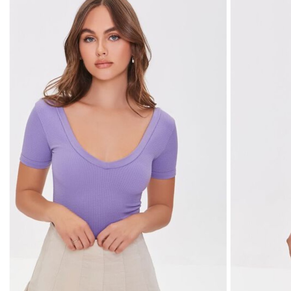 Forever 21 Seamless Waffle Knit Tee